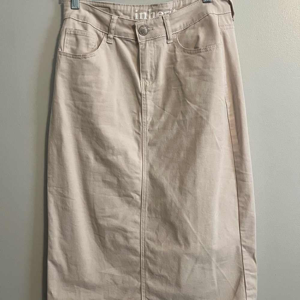 Inherit Co. | Remi Cloud Denim Midi Skirt SZ 9/10 29”